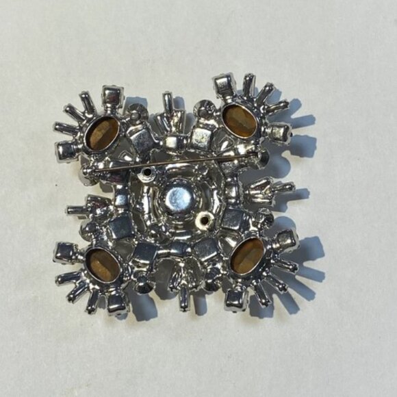 Vintage Oversize Rhinestone Brooch - Picture 11 of 11